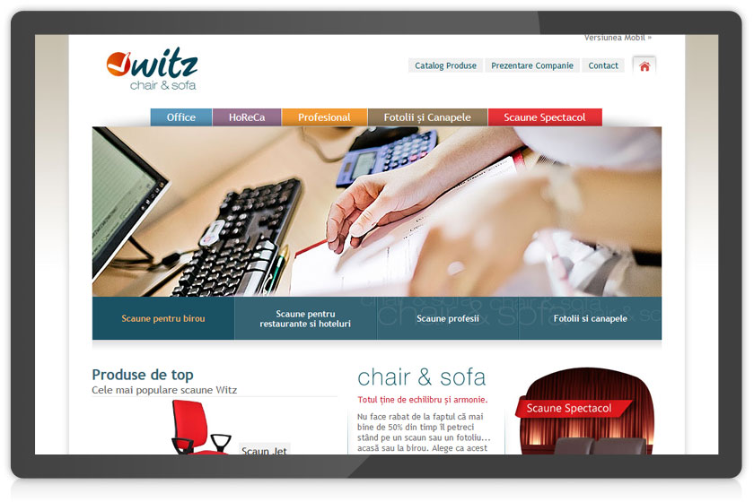 witz.ro site create de inovativ - varianta desktop